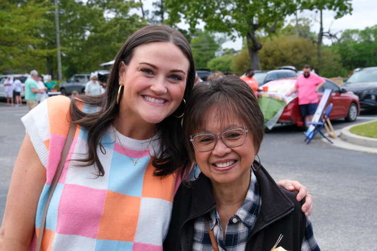 Two friends at the Easter Celebration